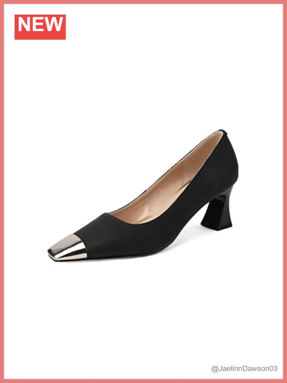 Women's Slip On Loafer Pumps Heel Square Toe Leather
